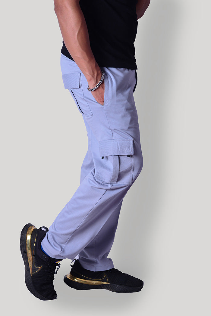 Six Flap Pocket Track Pant Grey Solid