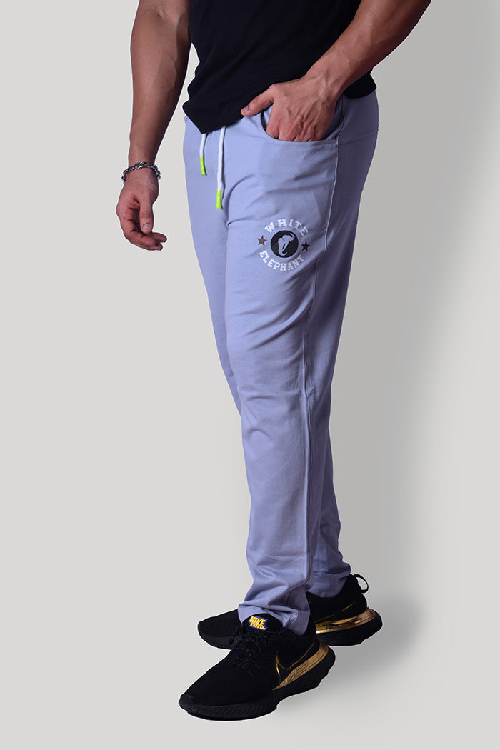 Men Grey Solid Comfort Fit Track Pant