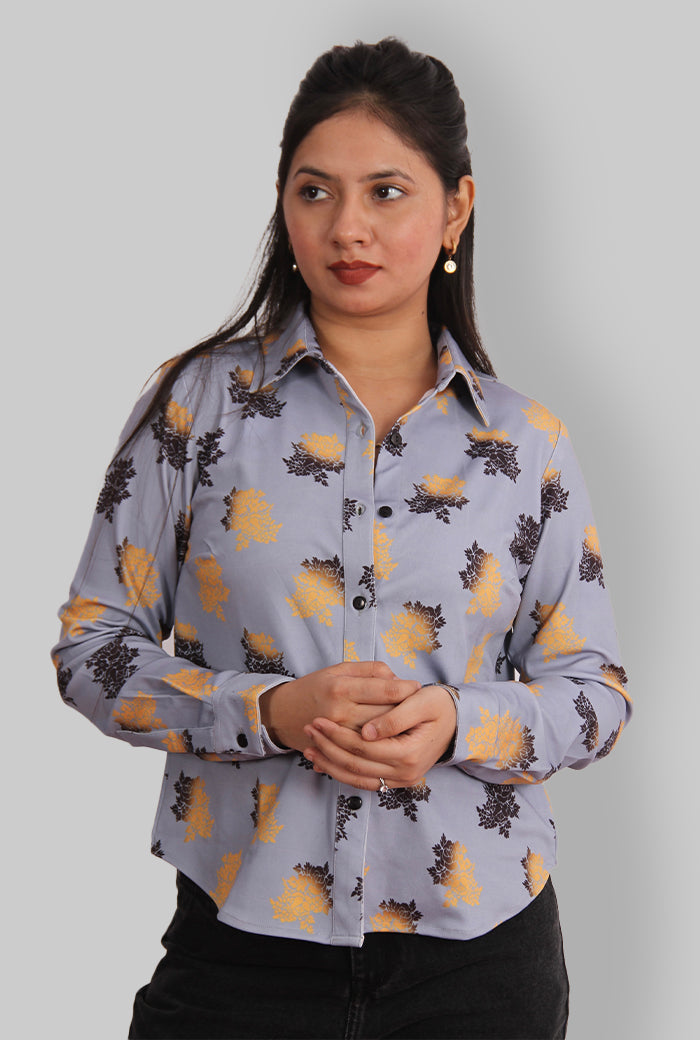 FLORAL PRINTED WOMEN CASUAL SHIRT